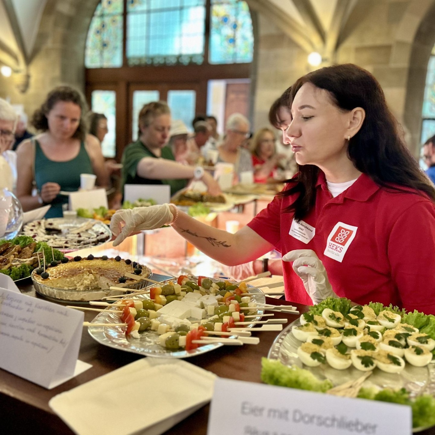 Buffet mit ukrainischen Spezialitäten_045
