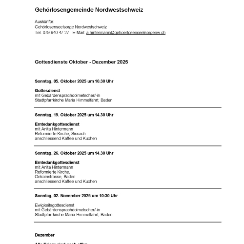 4te Zeitungsmeldung Oktober - Dezember 2025